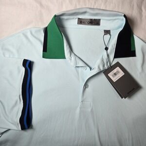 G/Fore Golf Polo Shirt Performance Size XL‎ Spandex Light Blue Lightweight NWT